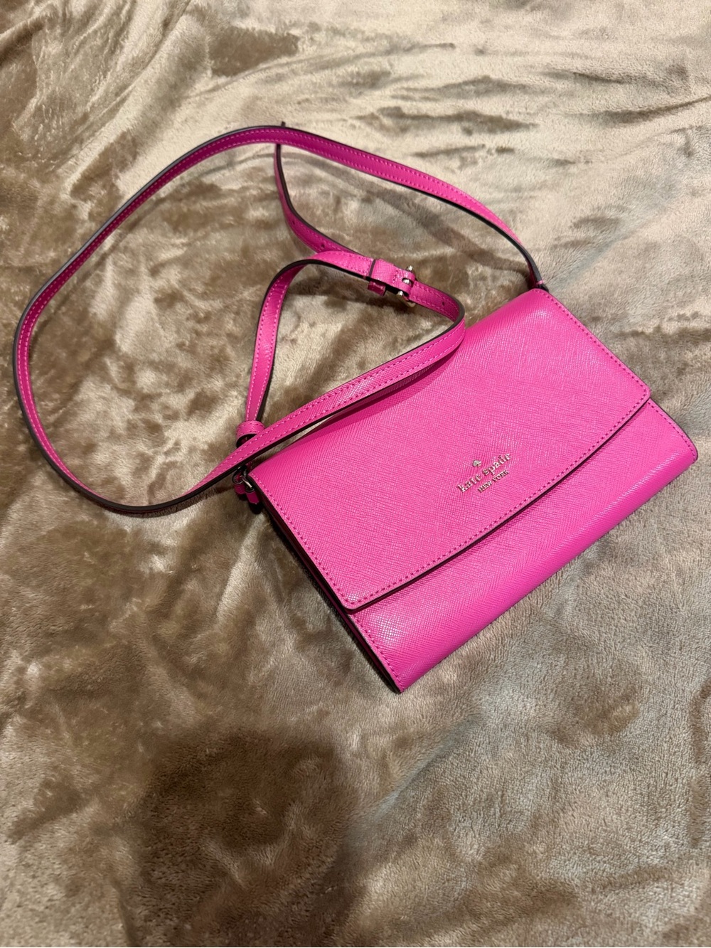 kate spade Hot Pink Leather Crossbody Bag